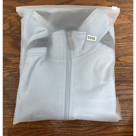 Straight Down 1/4 Zip Sweatshirt Mens XL Pullover Baby Blue Navy Polyester Blend - Picture 9 of 9